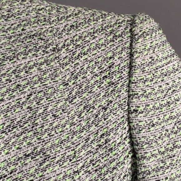 Topshop women’s tweed blazer in green - Picture 3 of 5